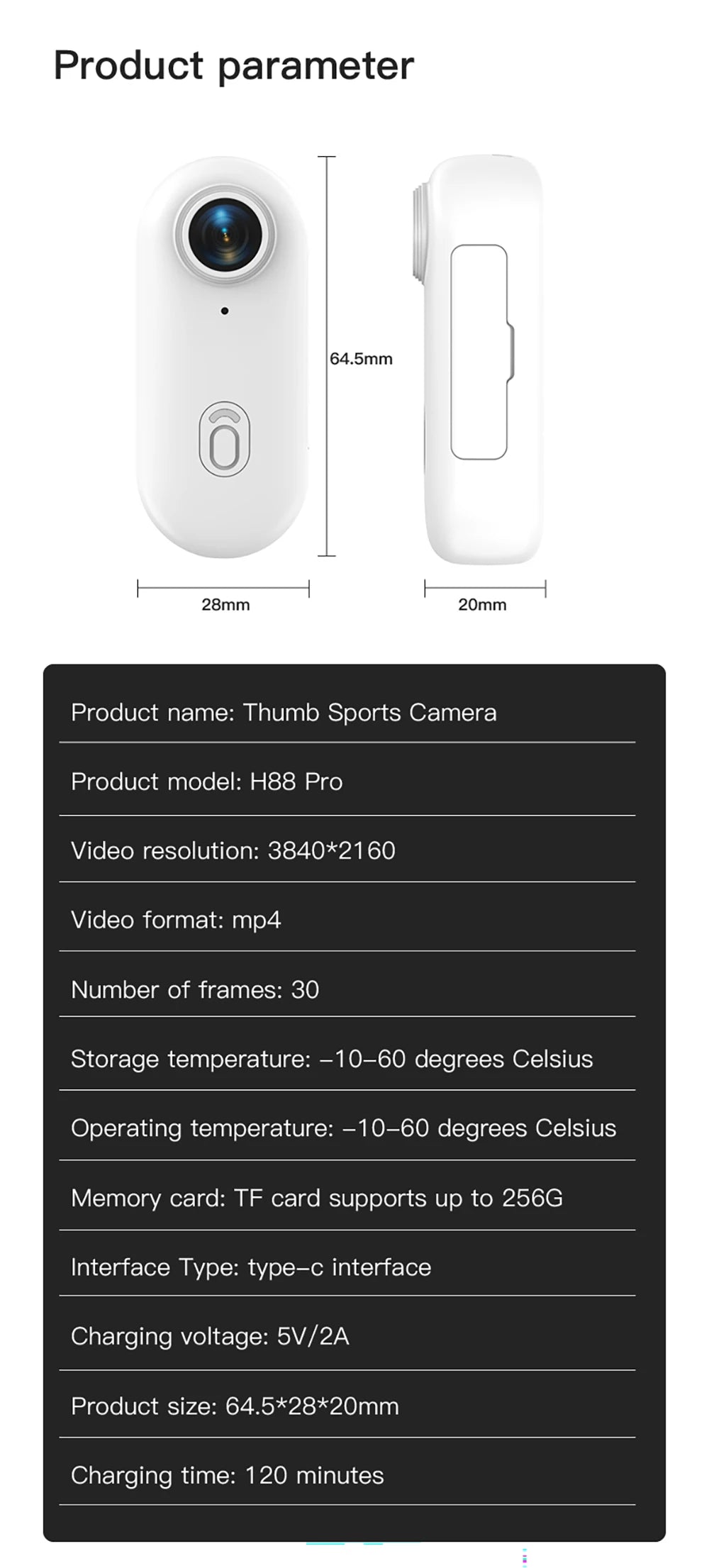 Vlogcap™ mini pov camera
